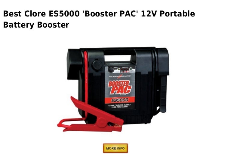 Clore es5000 booster pac 12 v portable battery booster
