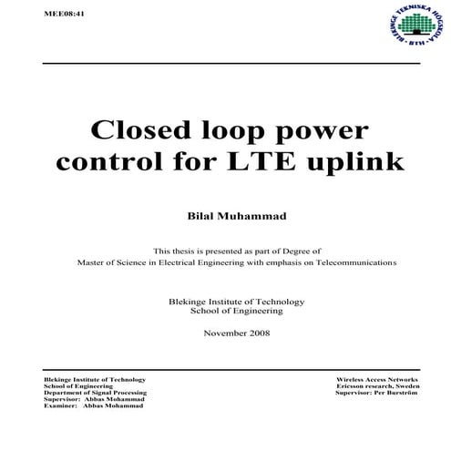 Closed loop power control for lte uplink