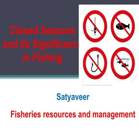 Closed seasons and its significance in fishing