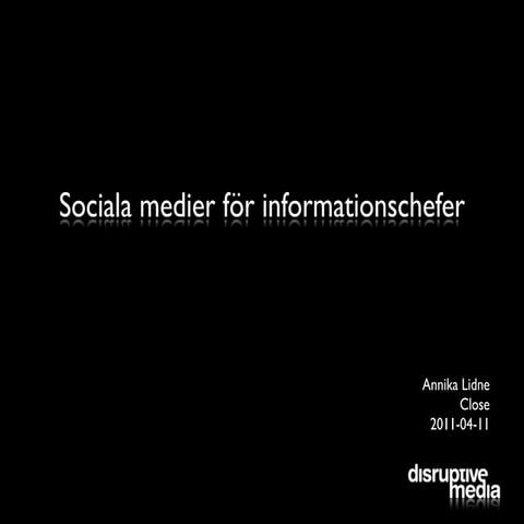 Sociala medier för informationschefer