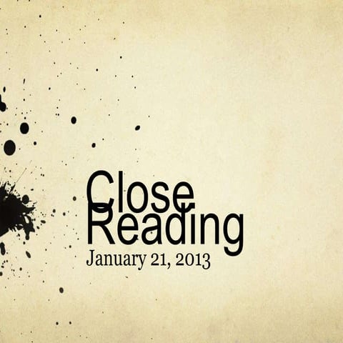 Close Reading 