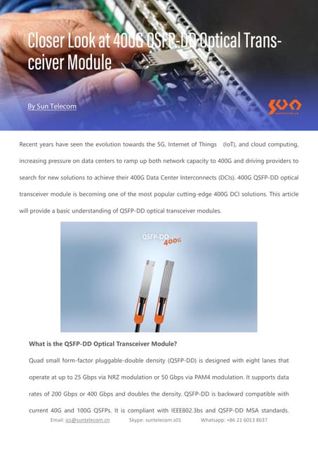 400G CFP8 in the Data Center Options For Your Optical Transceiver ...