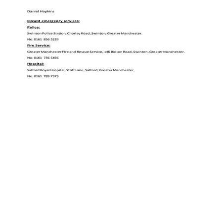 Closest emergency services