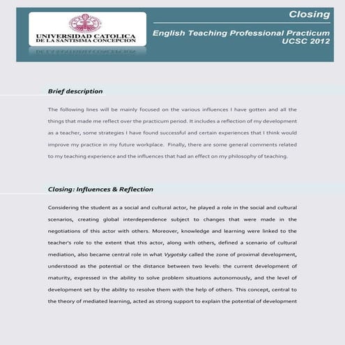 Closing: Influences & Reflection