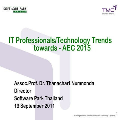 IT Professionals/Technology Trends towards - AEC 2015