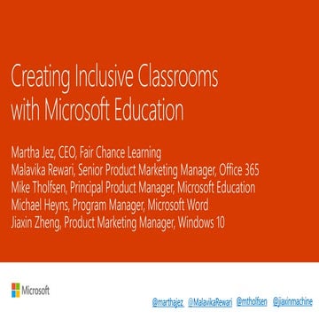 Create Inclusive Classrooms with Microsoft Education