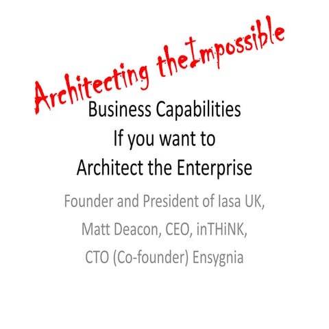 Closing the gap business capabilities