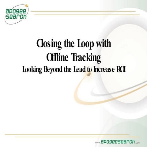 Closing The Loop with Offline Tracking