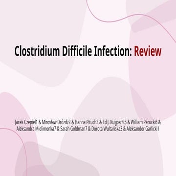 Clostridium difficile | PPTX