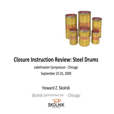 Closure Instructions Labelmaster Sept 2009 | PPT