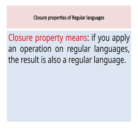 Comprehensive Overview of Closure Properties in Regular Languages for ...