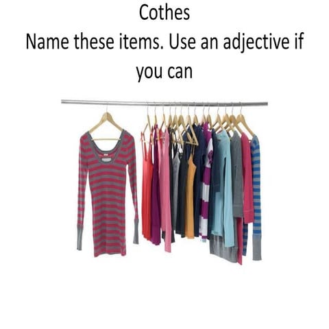 Items of clothes (Elementary level) | PPTX
