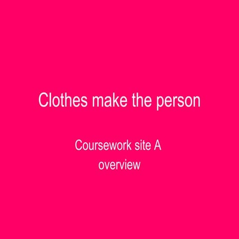 Theories of clothing | PPTX