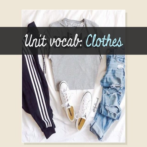 English vocabulary: Clothes