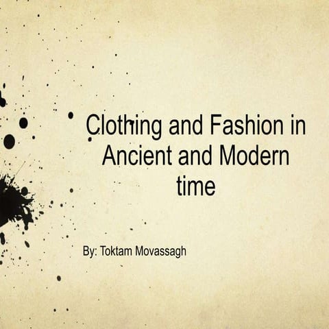 Clothing and fashion