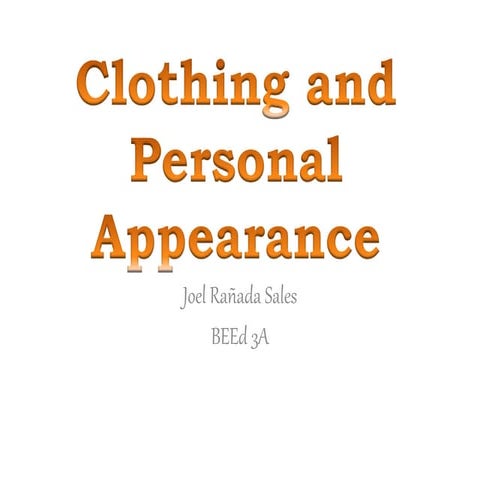 Clothing and personal appearance