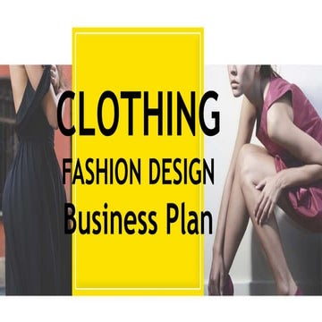 Clothing Fashion Design business plan template