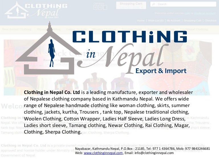 Clothing in Nepal, Clothing Nepal, Nepalese Handmade Clothing Company