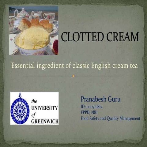 Clotted cream ppt