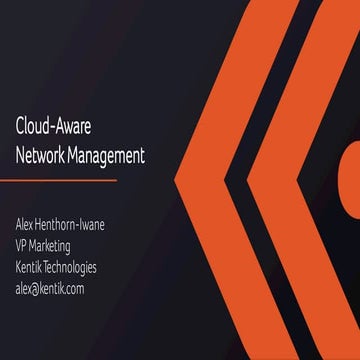 Cloud Aware Network Management