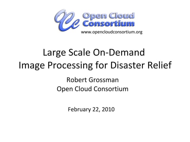 Large Scale On-Demand Image Processing For Disaster Relief