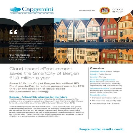Cloud-based eProcurement saves the SmartCity of Bergen €1.3 million a year