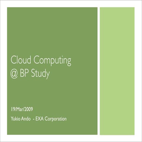 Cloud Computing BP-Study 20090319