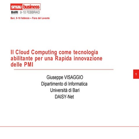 Cloud computing. Daisy Net a SMAU 2011