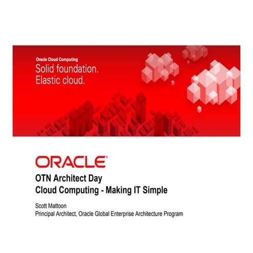 Cloud Computing: Making IT Simple