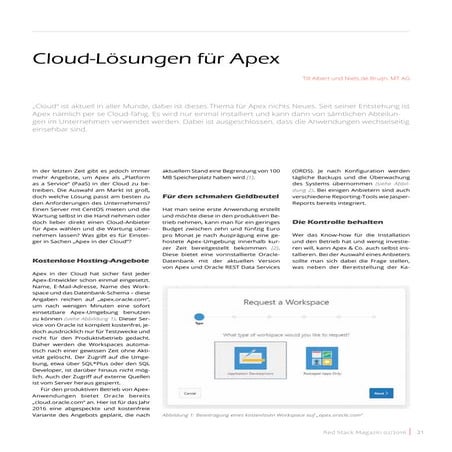 Cloud Lösungen für Apex