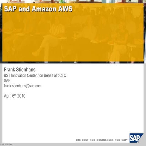 Amazon AWS adoption by SAP
