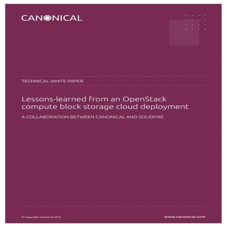 Cloud  Storage - Technical Whitepaper - SolidFire