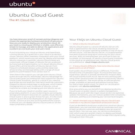 Cloud  Ubuntu Cloud Guest 