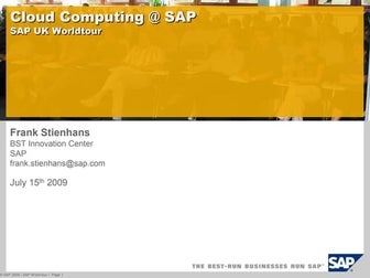 Cloud Computing at SAP