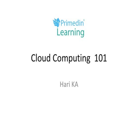 Cloud Computing 101