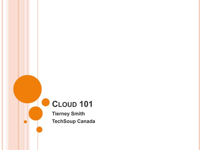 Cloud 101 for Nonprofits