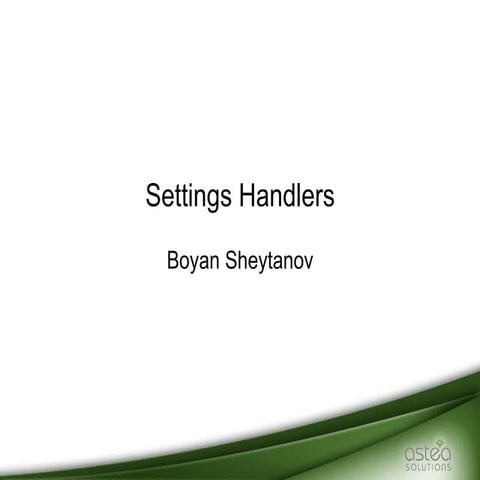 Cloud4all settings handlers