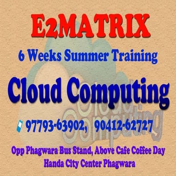 cloud  computing training in moga 