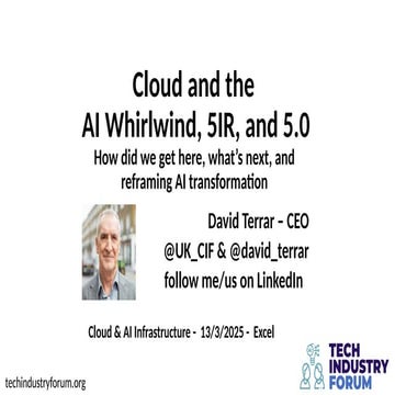 Cloud & the AI Whirlwind - trends, industrial revolutions, how did we get her...