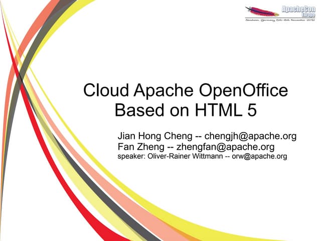 Cloud Apache OpenOffice based on HTML5