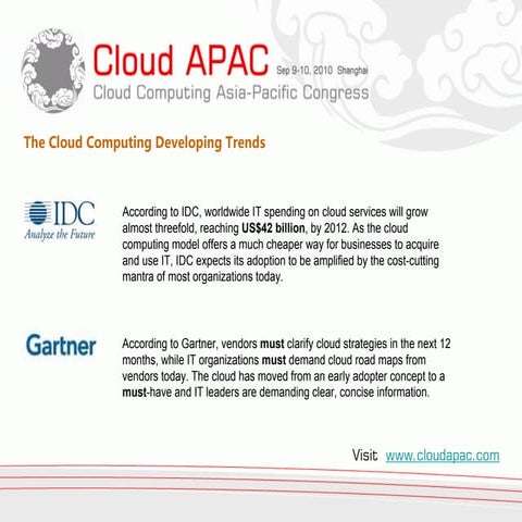 Cloud Computing Asia Pacific Congress 2010