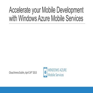Cloud arena   accelerate your mobile development