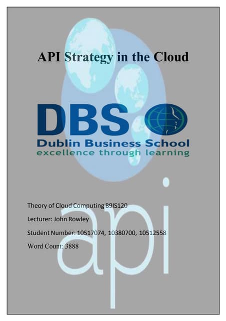 API Strategy in Cloud