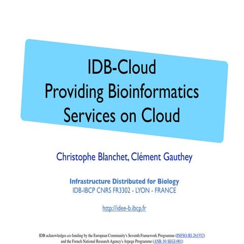 IDB-Cloud Providing Bioinformatics Services on Cloud