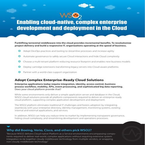 Enabling cloud-native, complex enterprise development and deployment in the C...