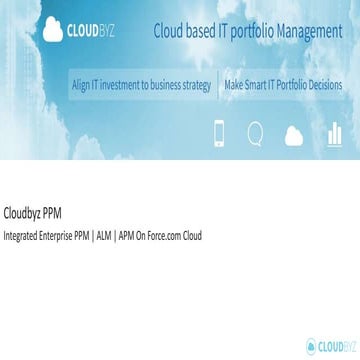 Integrated Enterprise PPM, ALM and APM on force.com cloud