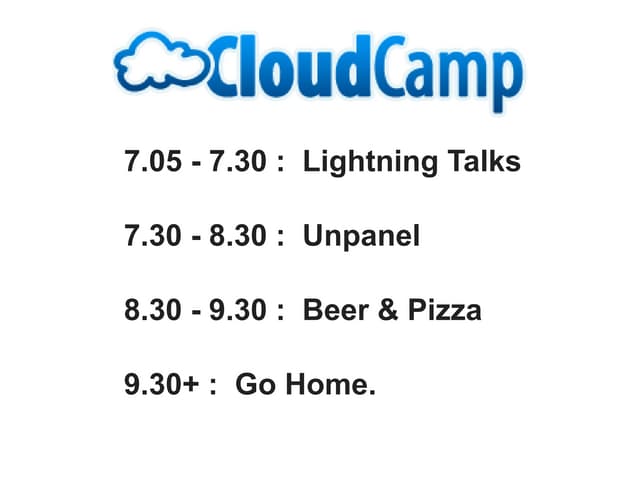 Cloud Camp July 2012