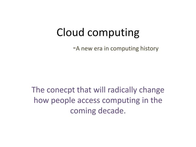 Cloud computing