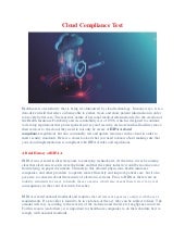 Cloud compliance test