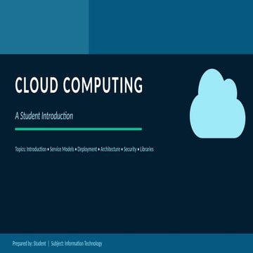 Comprehensive Student Introduction to Cloud Computing Concepts and ...